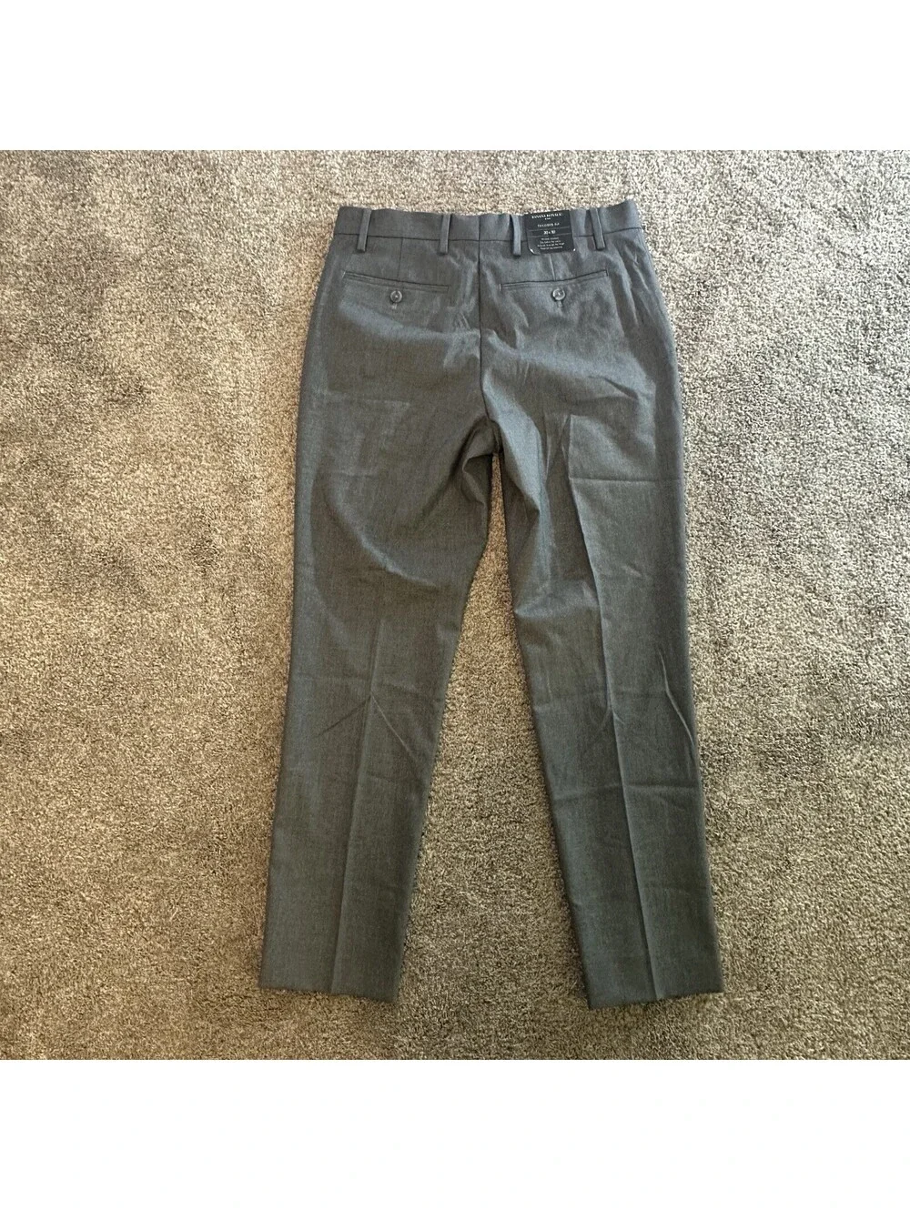 Banana Republic Tailored Fit Tapered Leg Pants Mens 30x30 Gray Dress New